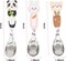 18/8 stainless steel children's spoon set with storage box, silicone animal shaped handle, BPA free children's travel silverware suitable for children aged 3-6 as Christmas gifts